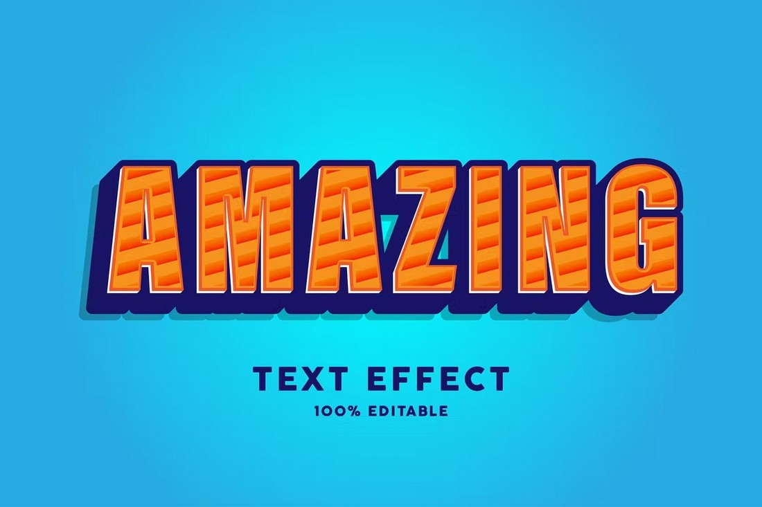 Amazing - Editable 3D Text Effect for Illustrator