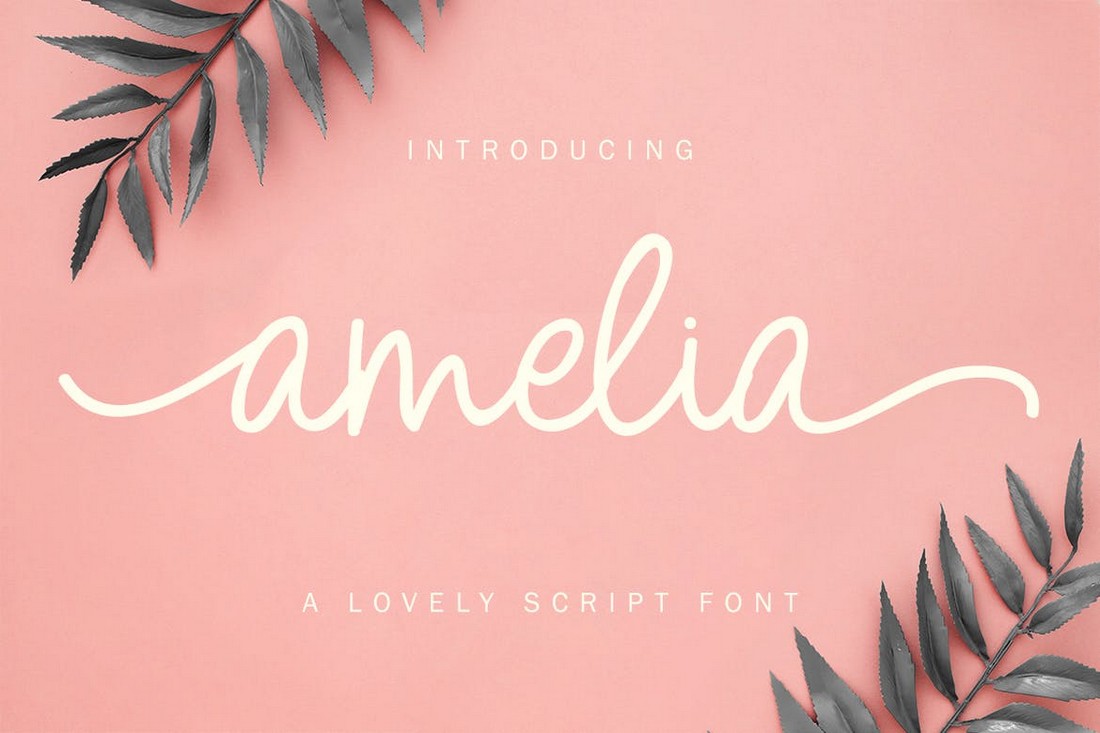 Amelia - Monoline Script Wedding Font