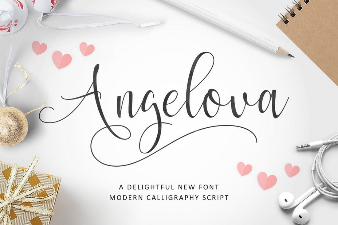 Angelova - Feminine Script Calligraphy Font