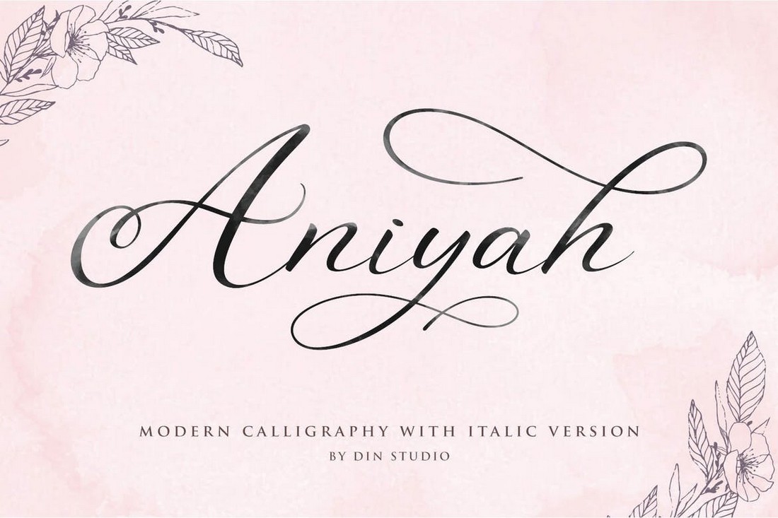 Aniyah - Calligraphy Script Wedding Font