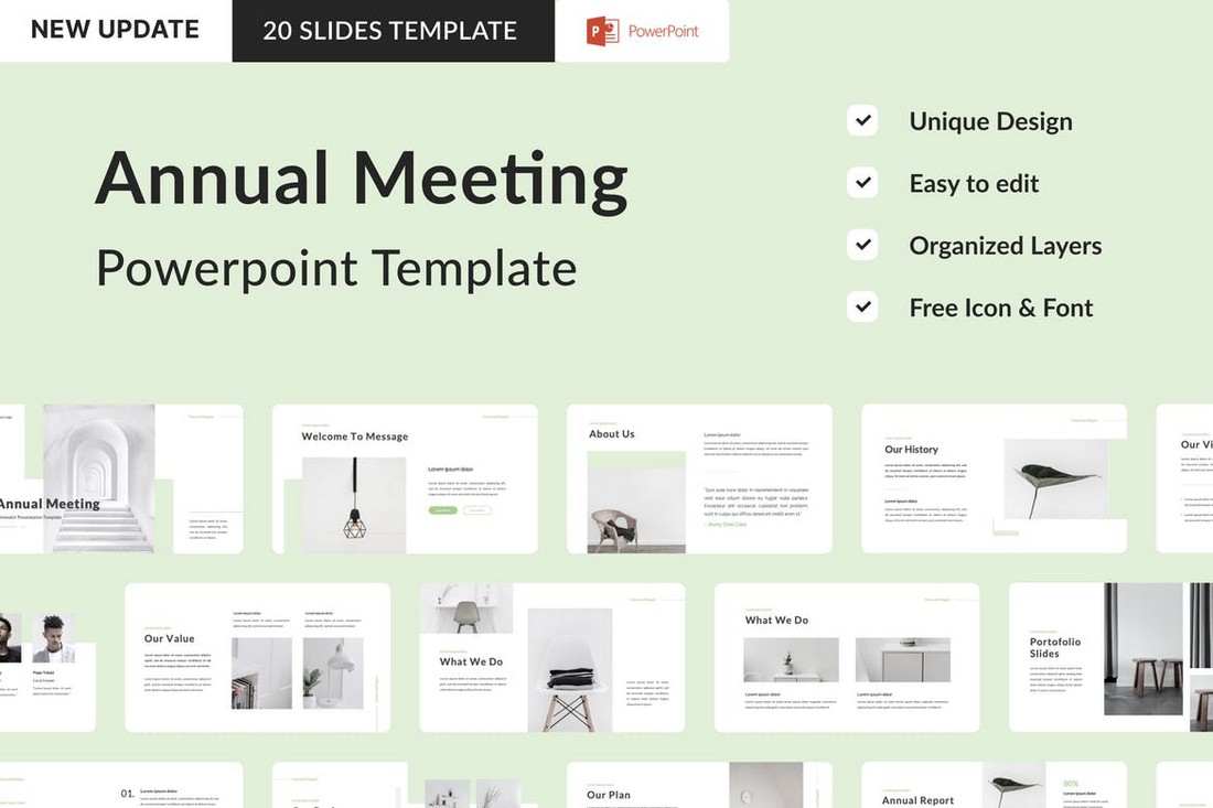 Annual Meeting Presentation PowerPoint Template