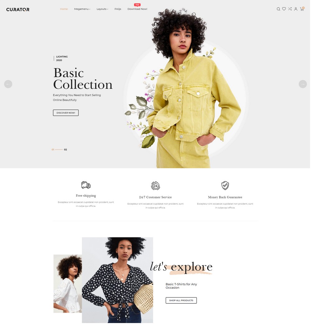 Ap-Curator free shopify theme