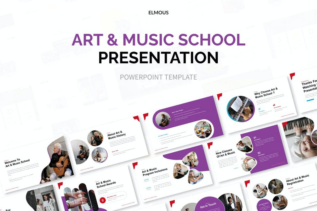 Art And Music School Powerpoint Template