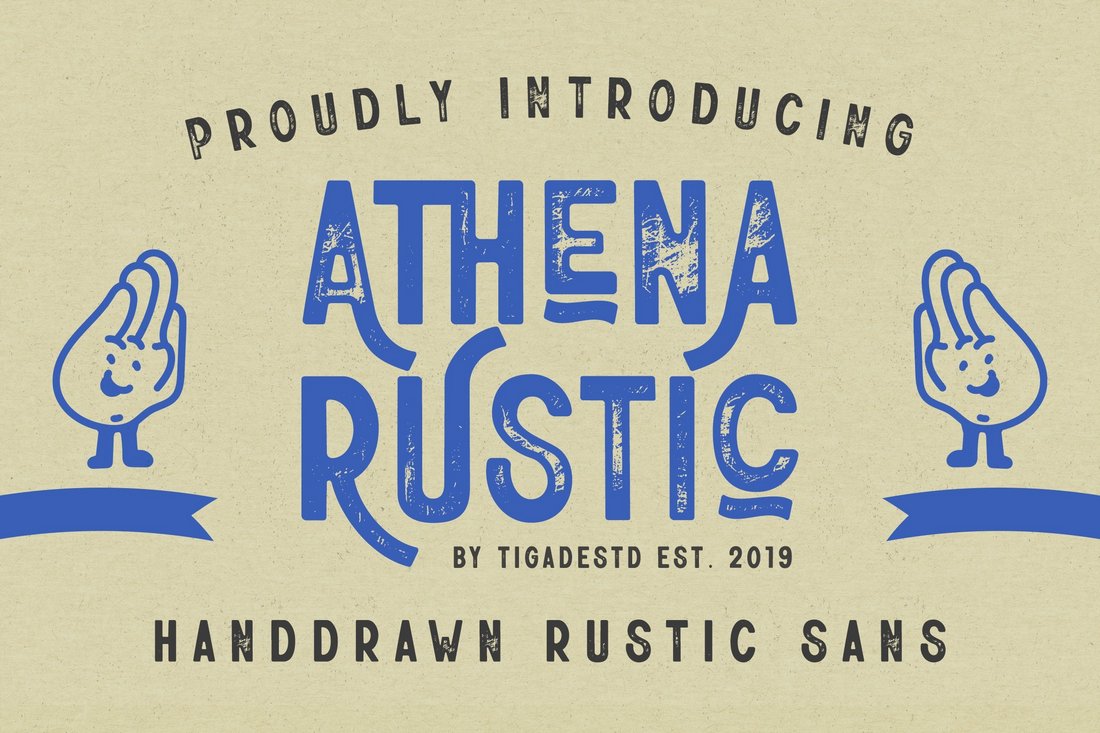 Athena - Free Rustic Font