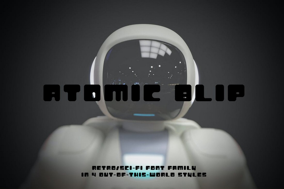 Atomic Blip - Retro Futuristic Font