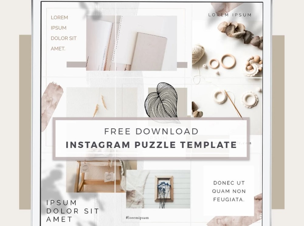 Aura - Template Puzzle Instagram Gratis