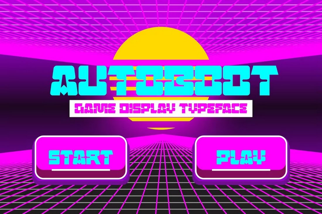 Autoboot - 90s Video Game Retro Font