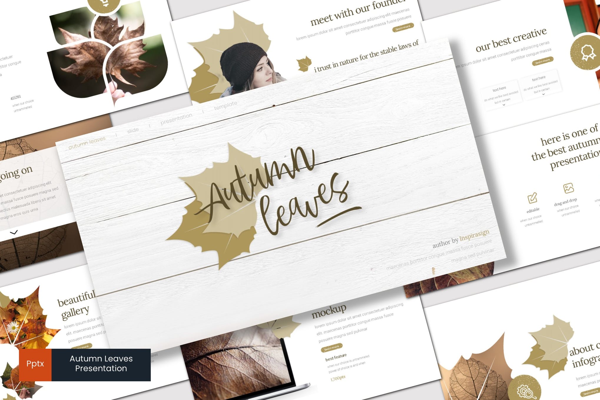 Autumn leaves - Powerpoint Template