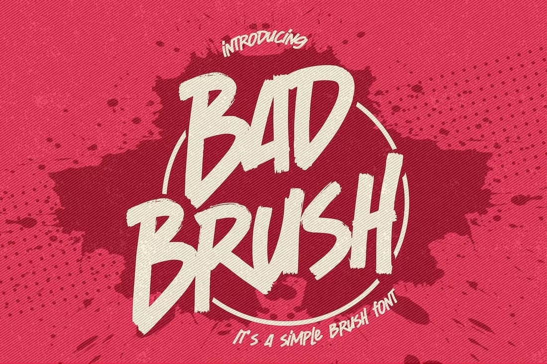 BAD BRUSH - Simple Paint Brush Font