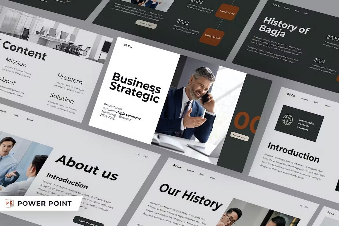 BAGJA - Business Strategic Powerpoint Template