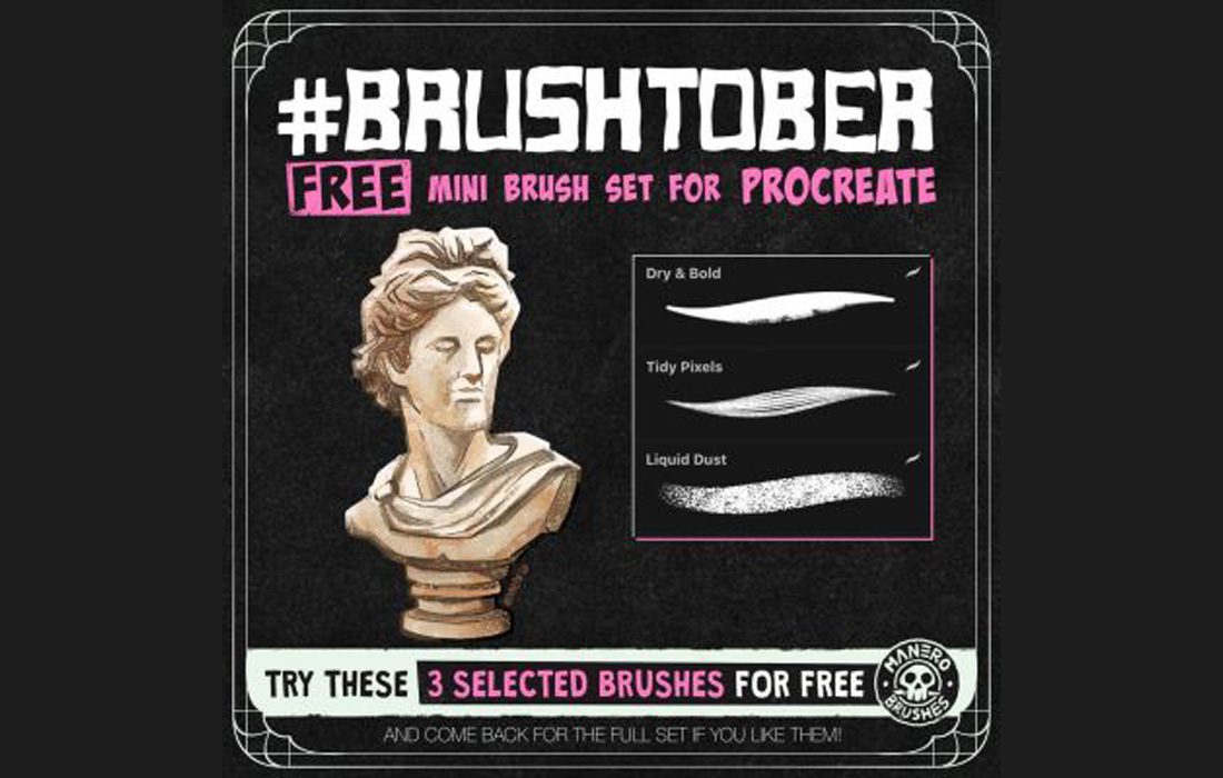 BRUSHTOBER - Free Mini Brush Set for Procreate