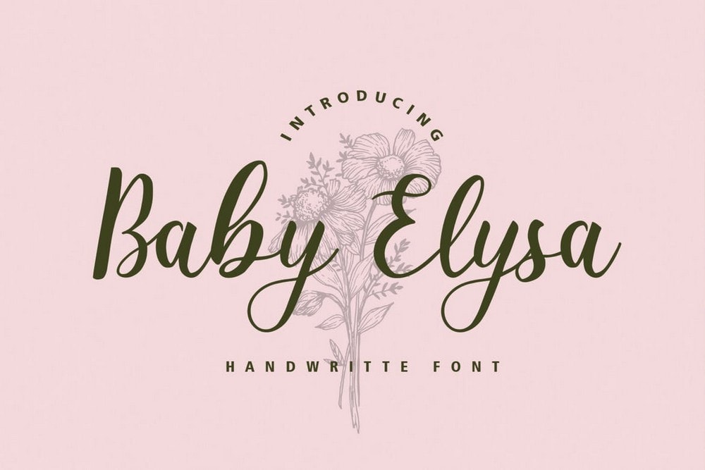 Baby Elysa - Vintage Wedding Font