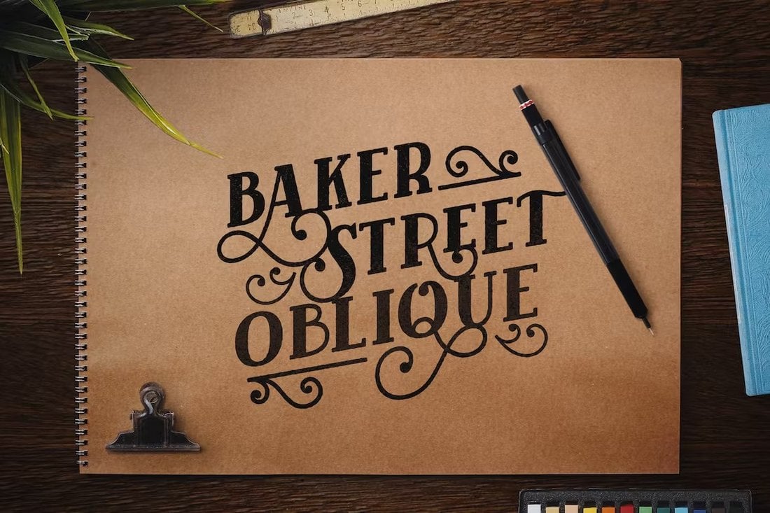 Baker Street - Oblique Rustic Font