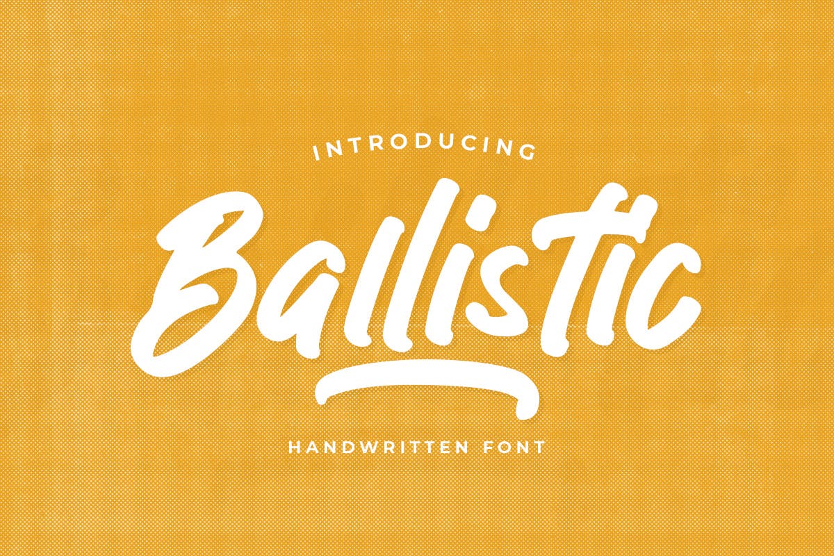 Ballistic - Handwritten Brush Font