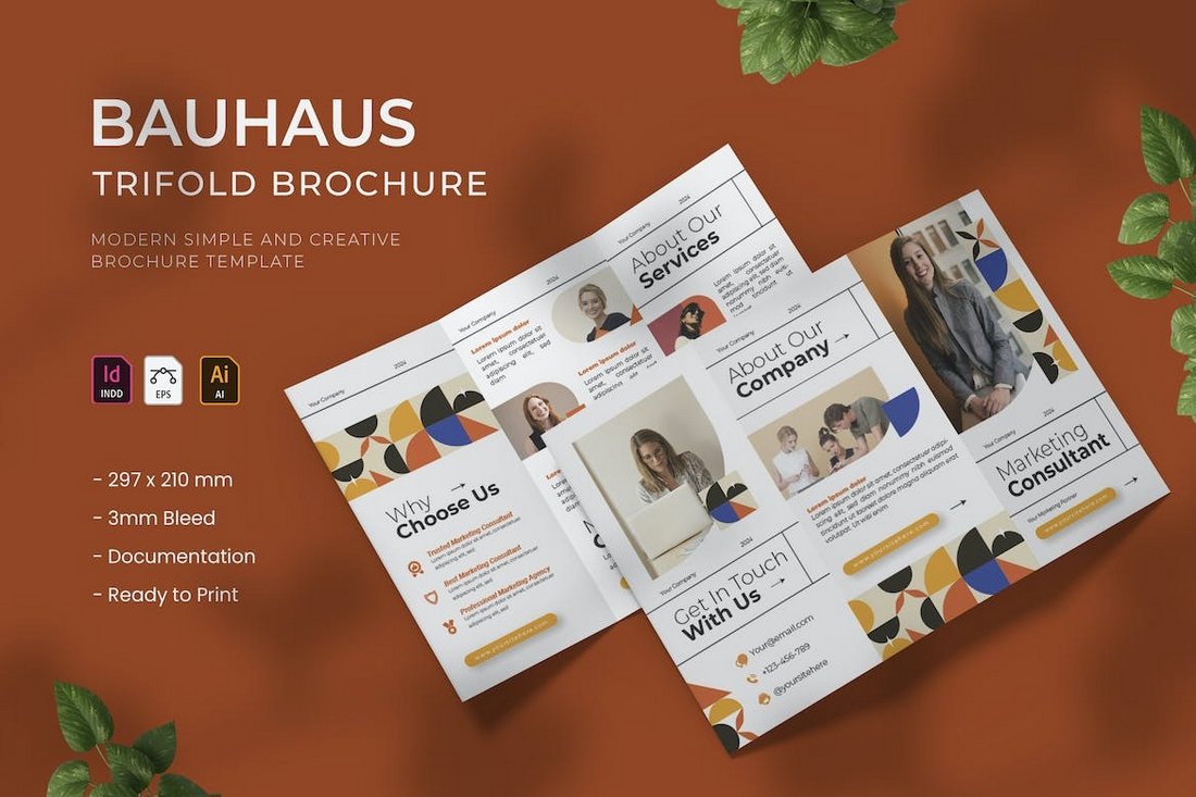 Bauhaus - InDesign Trifold Brochure