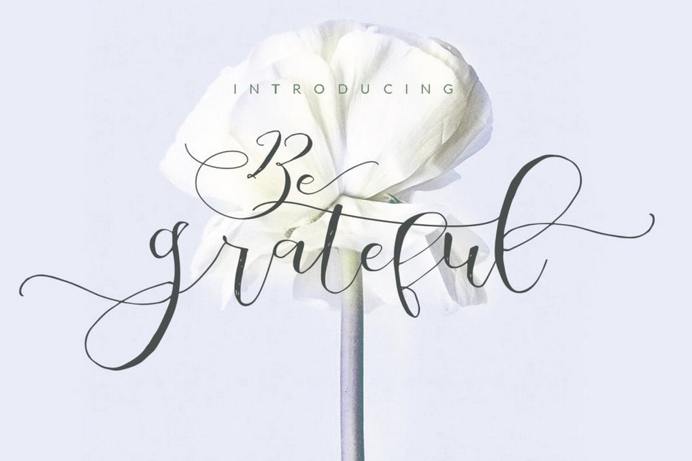 Be Grateful - Script Wedding Font