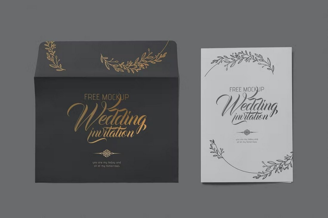 Beautiful Wedding Invitation Mockups