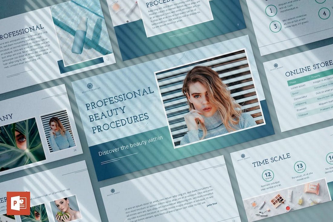 Beauty Market PowerPoint Presentation Template