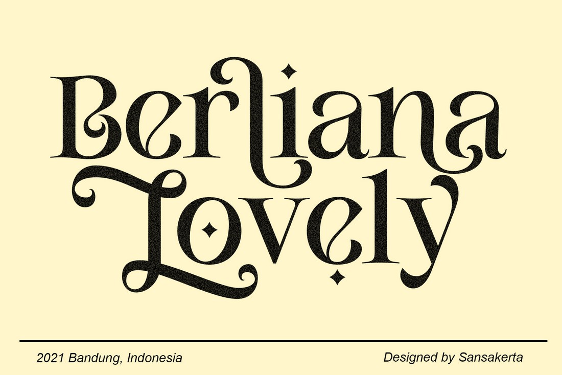 Berliana Lovely - Font Art Nouveau Gratis