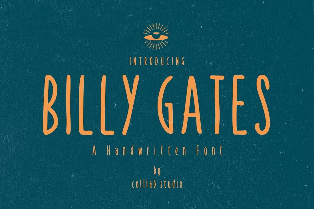 Billy Gates - Simple Handwritten Font for Cricut