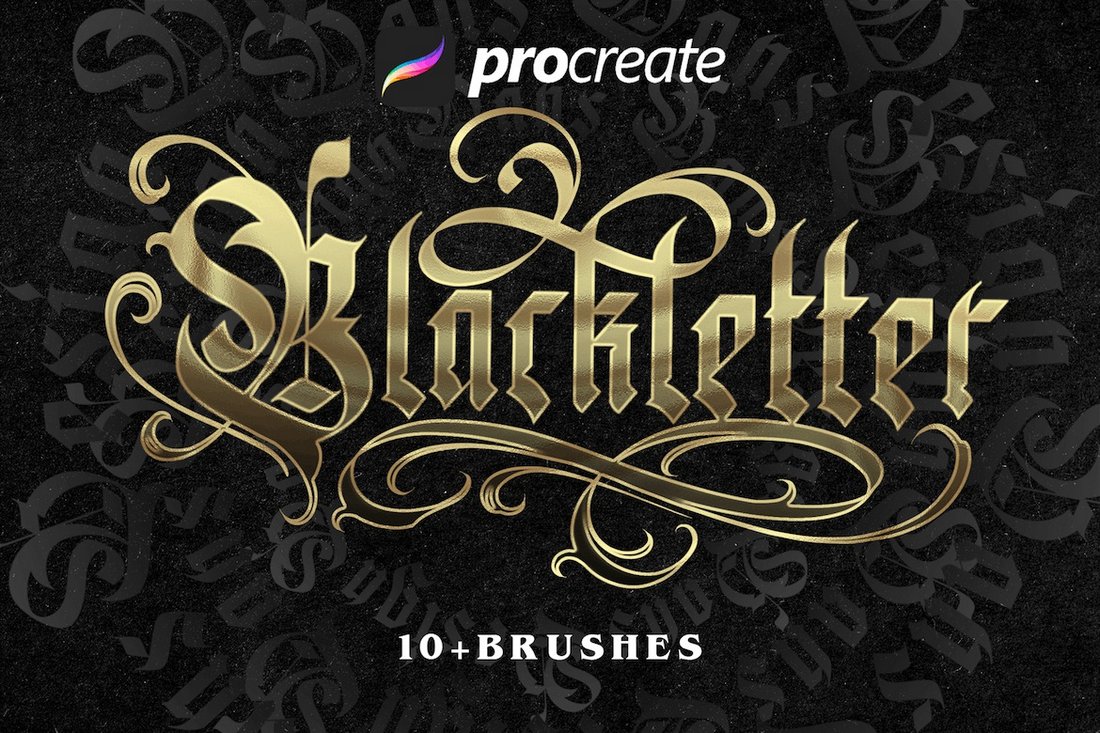 Blackletter Procreate Lettering Brushes