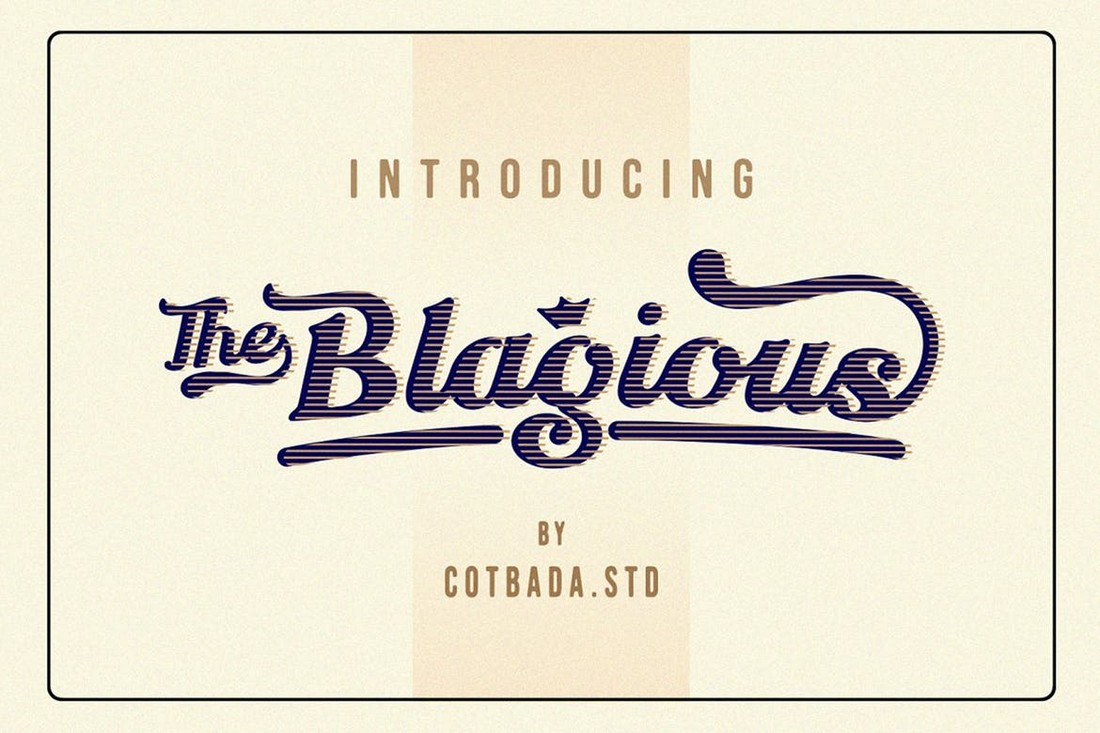 Blagious Bold Script Baseball Font