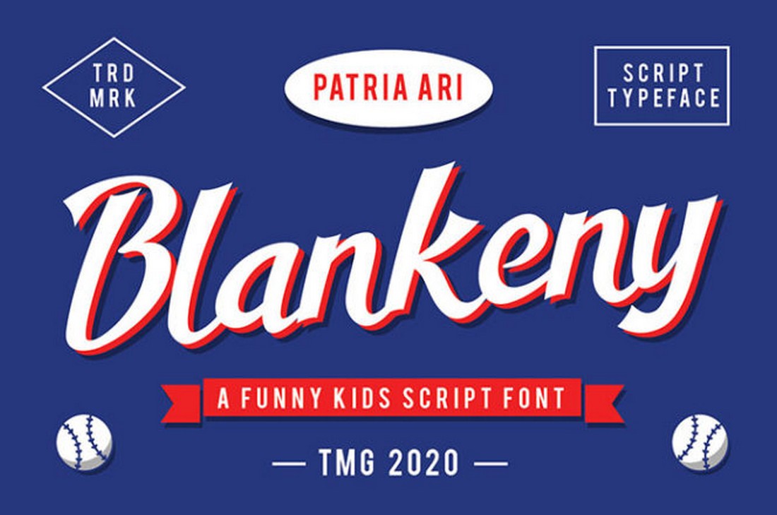 Blankeny - Free Baseball Font