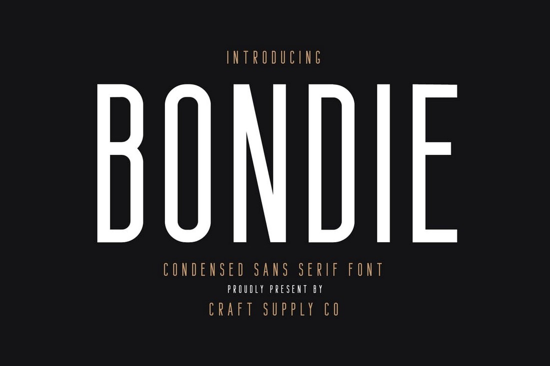 Bondie - Narrow Condensed Cricut Font