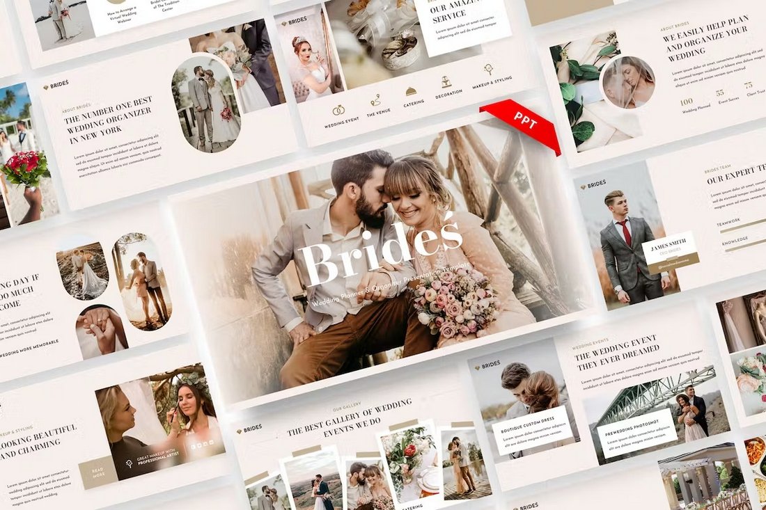 Brides - Wedding Planner & Organizer PowerPoint Template