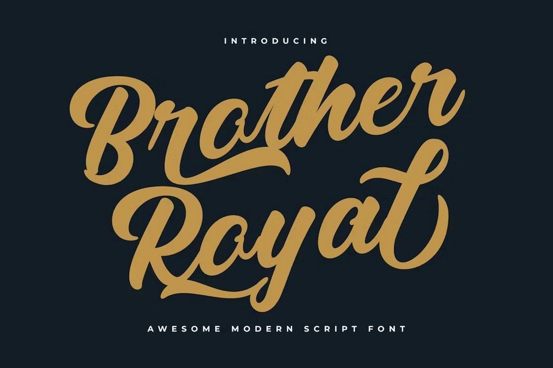 Brother Royal - Modern Script Font