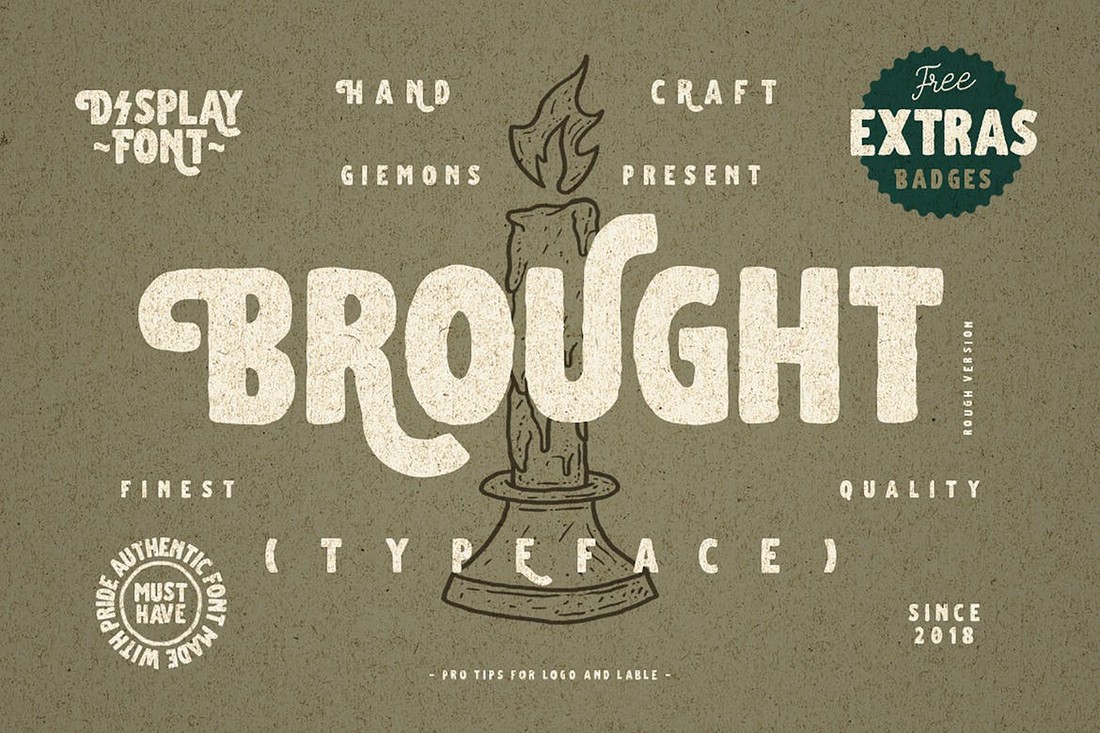 Brought - Vintage Display Font