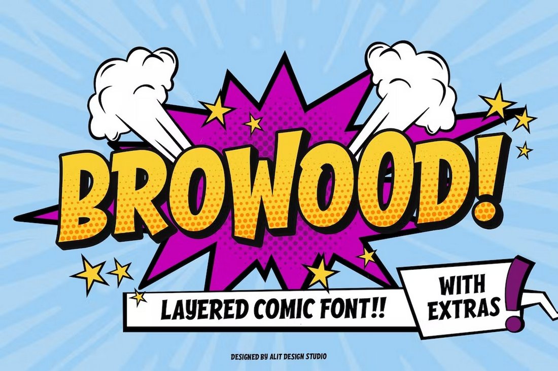 Browood Layered Comic Font