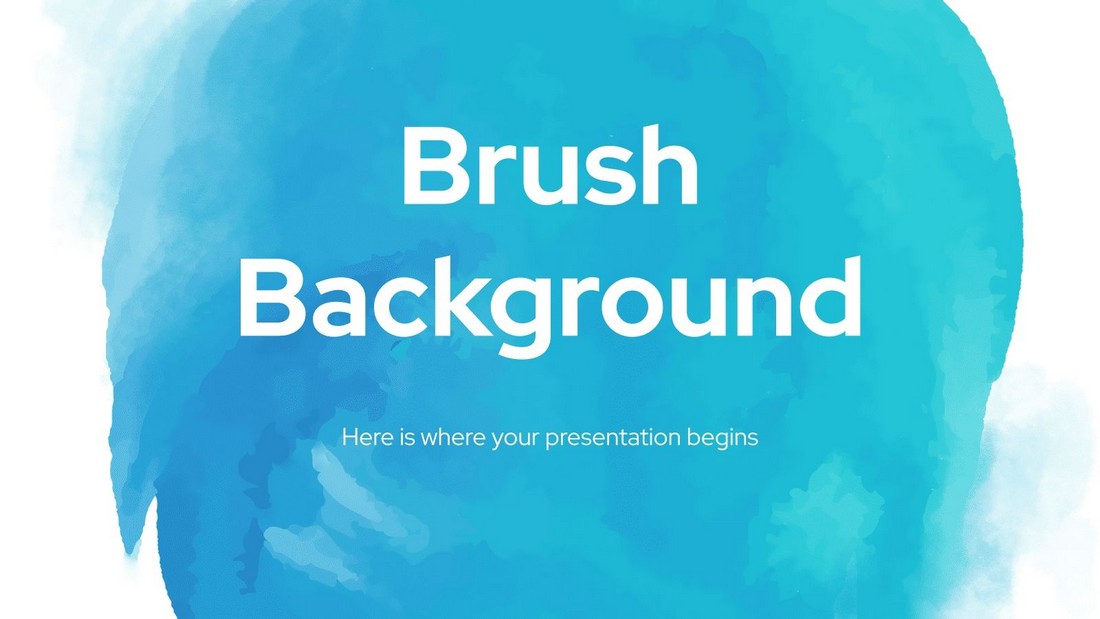 Brush Background - Free Art PowerPoint Template