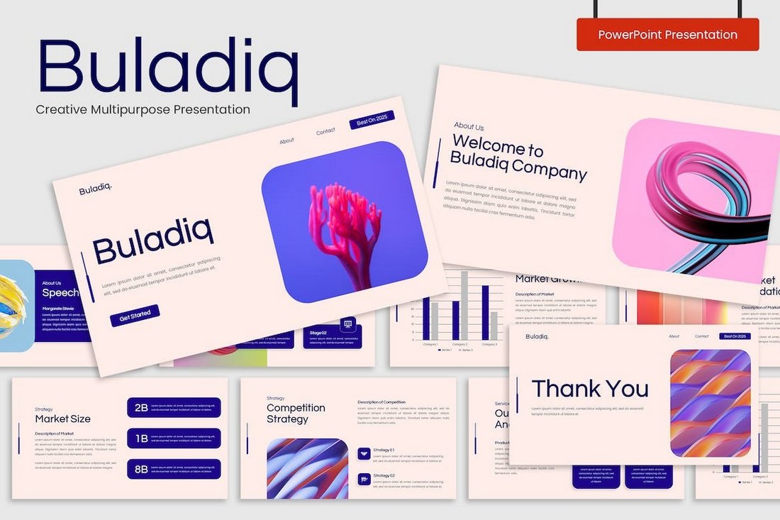 Buladiq - Business Marketing Plan PowerPoint Template