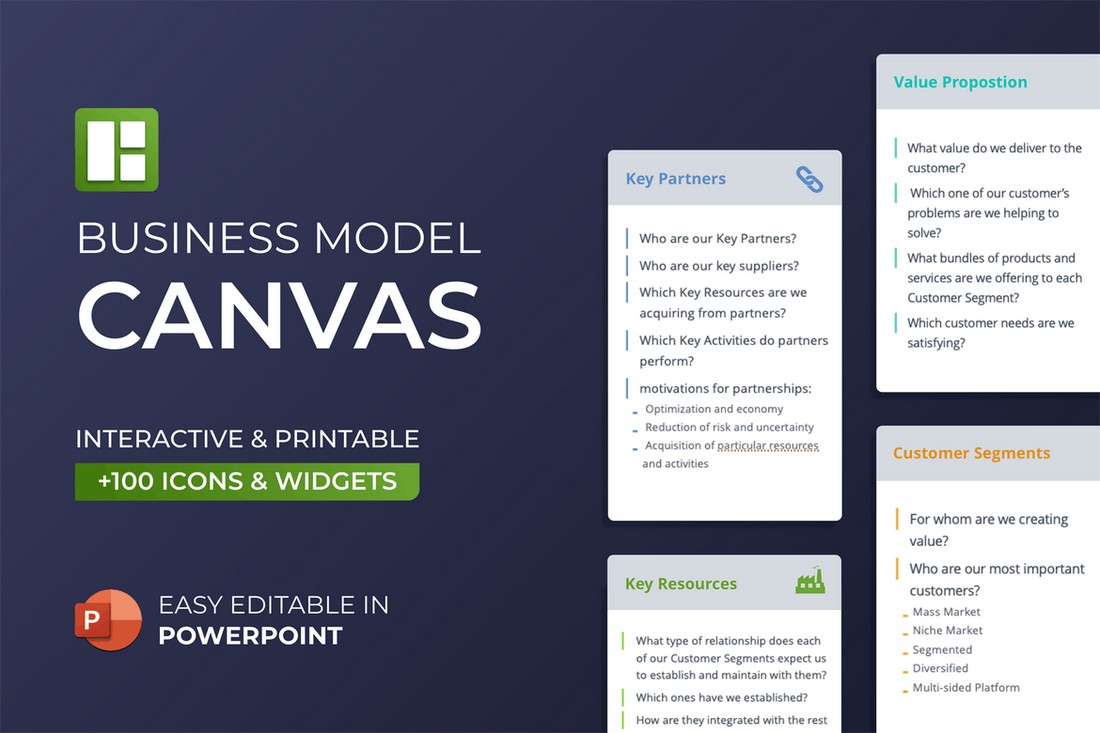 Business Model Canvas PowerPoint Template