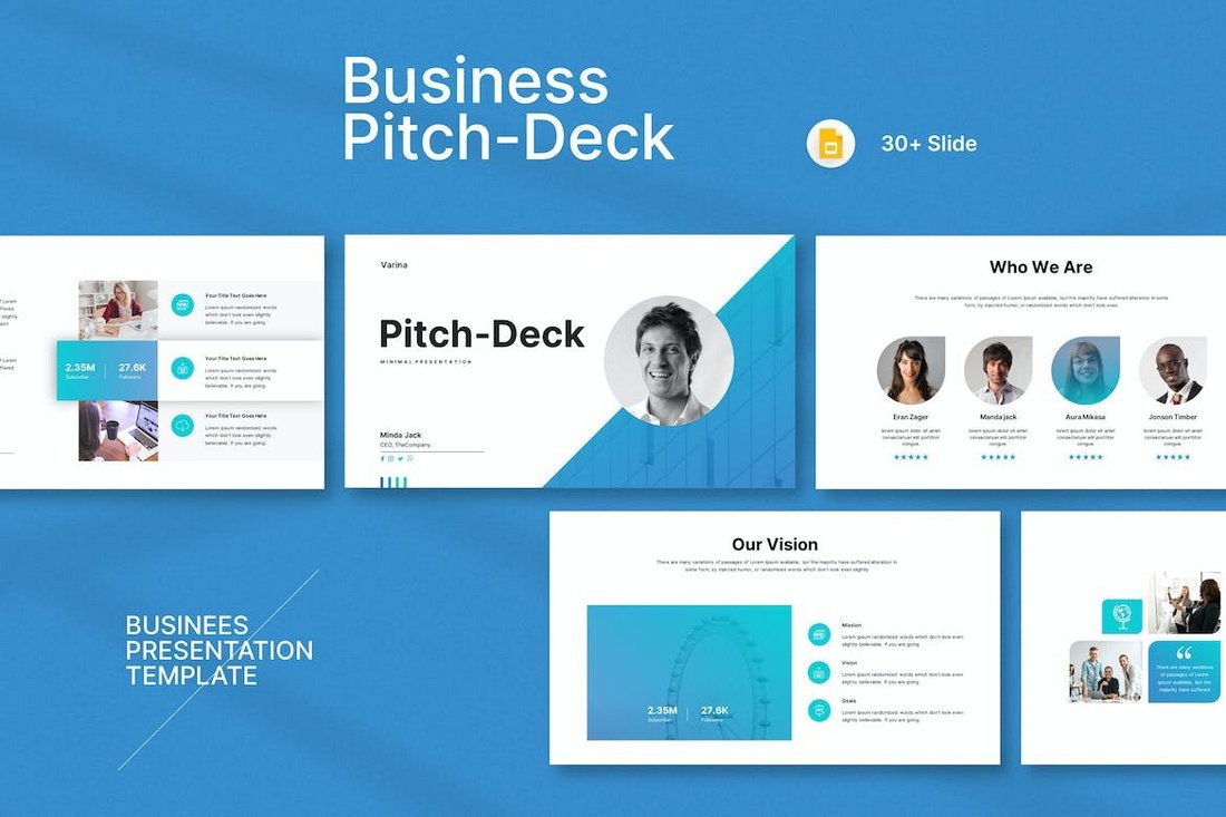 Business Pitch Deck Google Slides Template