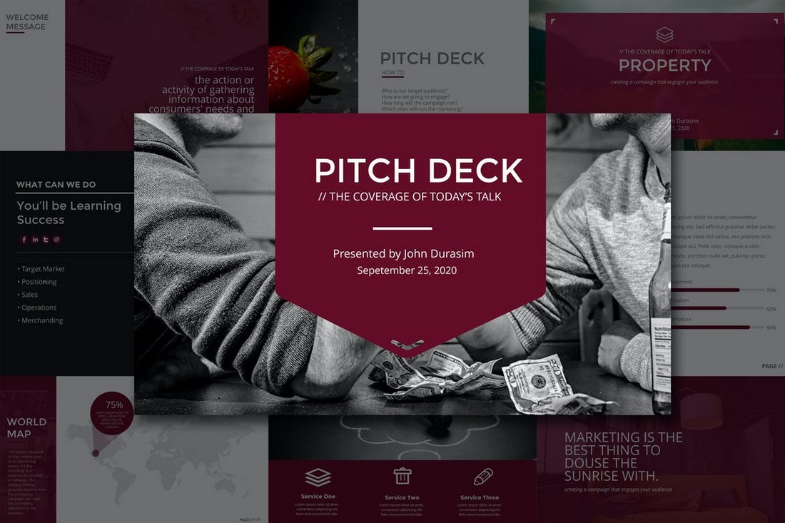 Business Pitch Deck Powerpoint Template