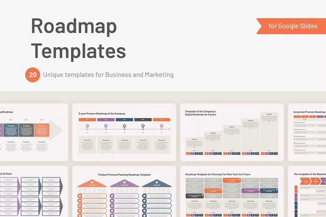 Business Roadmap Templates for Google Slides