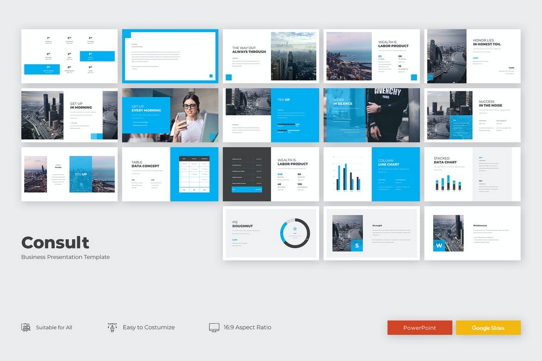 CONSULT - Leadership Presentation PowerPoint Template