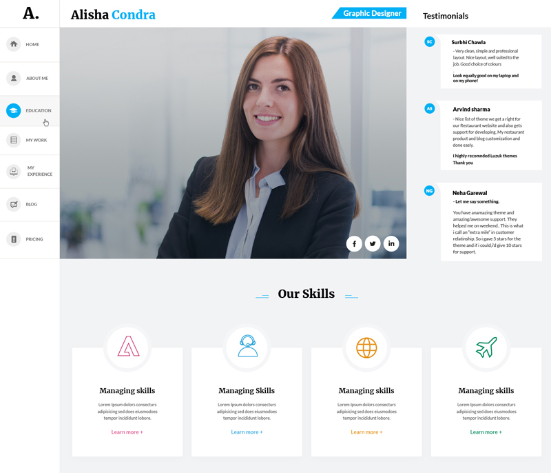 CV & Resume WordPress Theme-3