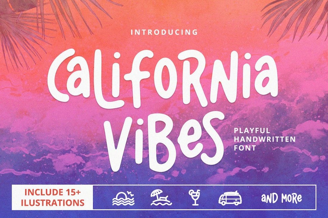 California Vibes - Playful Font for T-Shirt