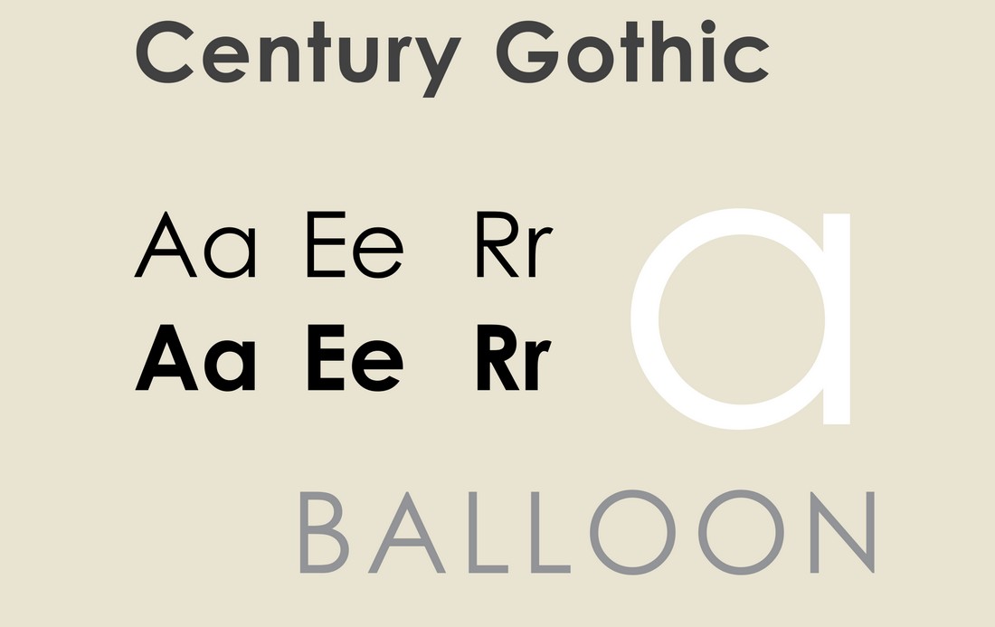 Century Gothic font