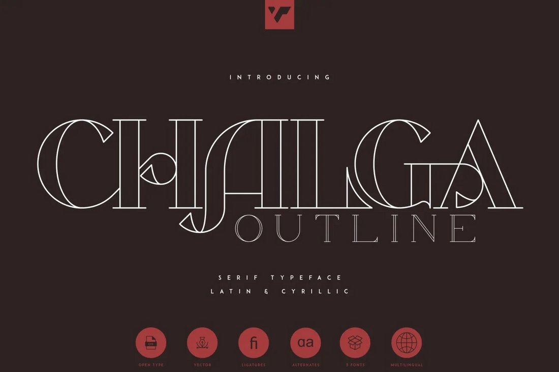 Chalga - Free Outline Serif Font