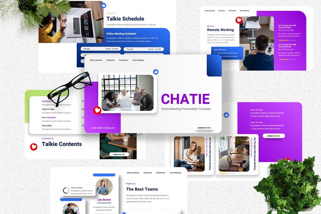 Chatie - Online Meeting Agenda Powerpoint Templates