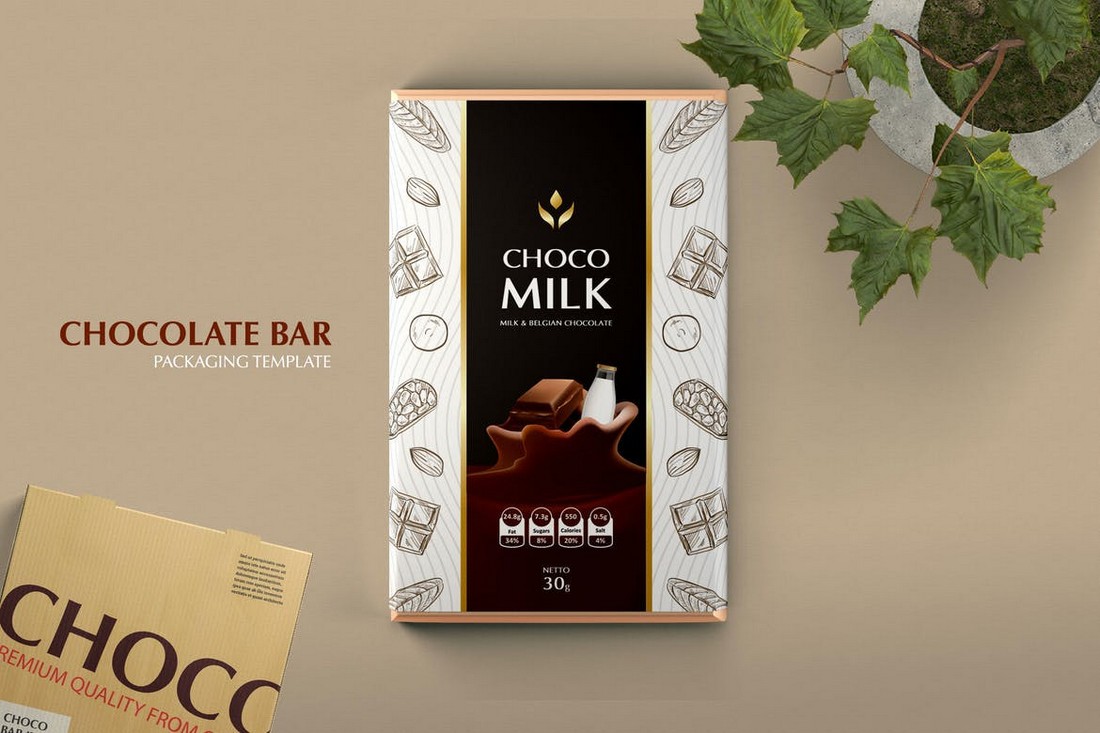 Chocolate Packaging Design template