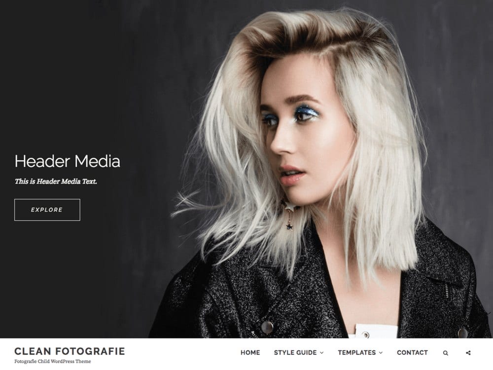 Clean Fotografie - Free WordPress Photography Theme