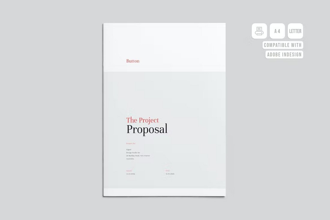 Clean & Minimal Project Proposal Template