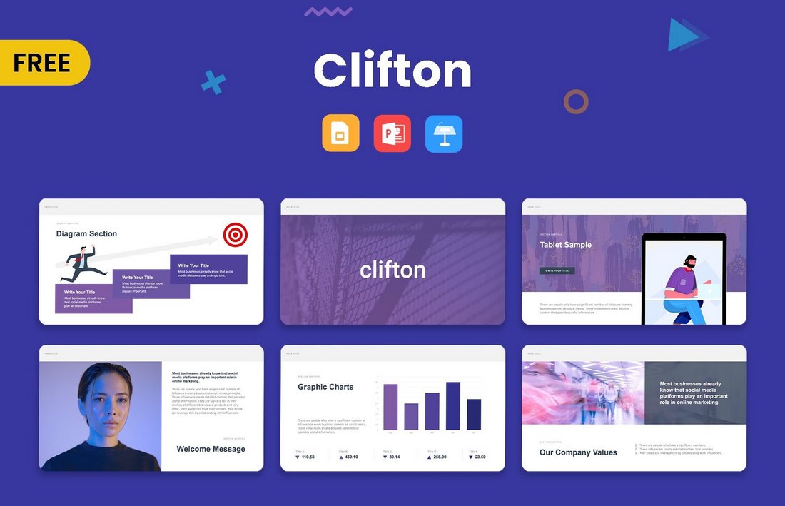 Clifton - Free Business PowerPoint Template