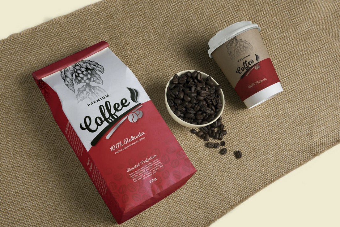 Coffee Packaging Design template