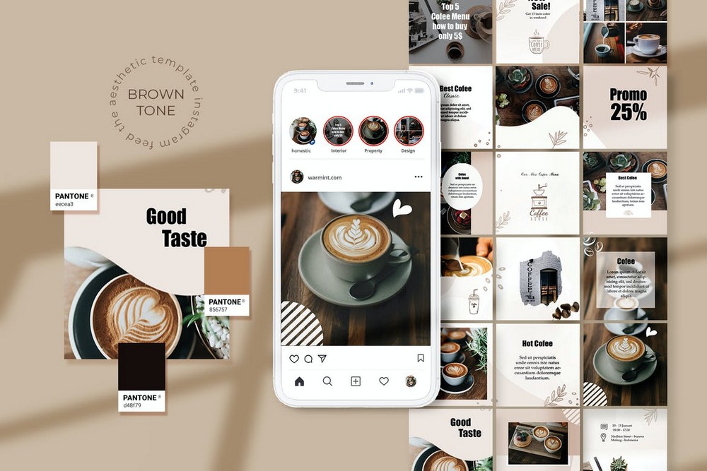 Coffee Shop - Template Grid Instagram